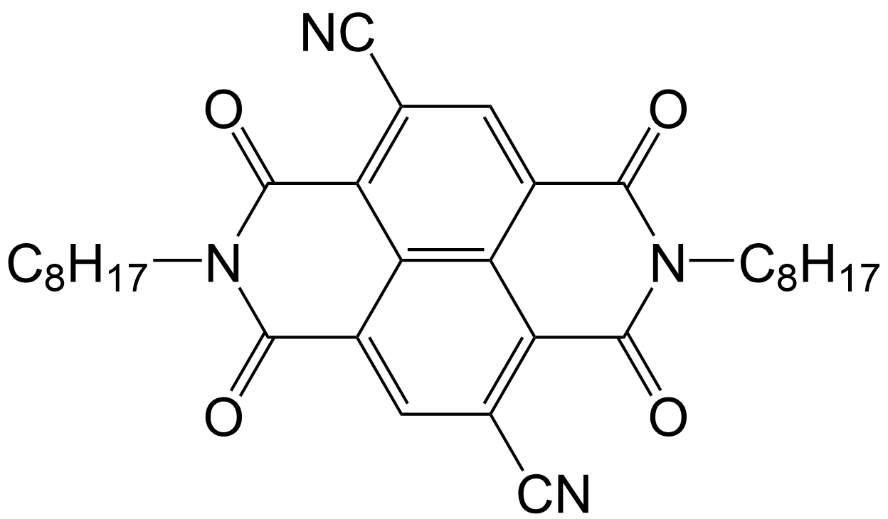 2,7-二辛基-1,3,6,8-四氧-1,2,3,6,7,8-六氢苯并[LMN][3,8]邻二氮杂菲-4,9-二腈（NDI-C8N2)